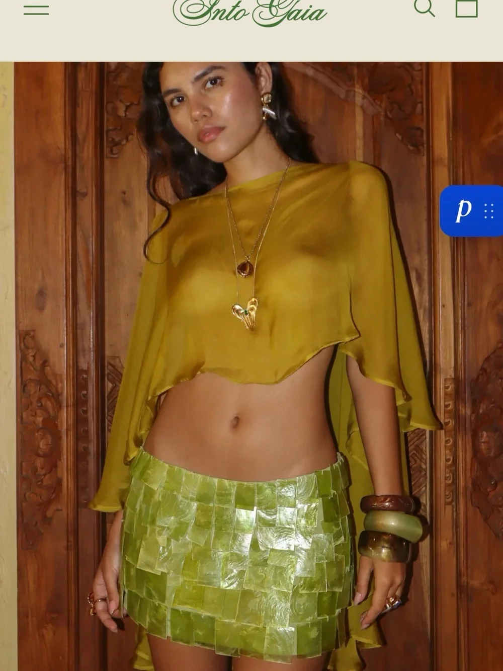 Unbranded Lime Green Sequin Tile Shoulder Bag